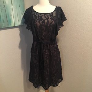 Anthropologie Navy Cocktail Dress